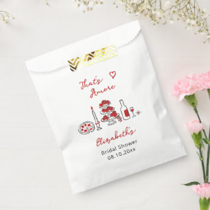 That’s Amore Italian Food Red Bridal Shower Favour Bags