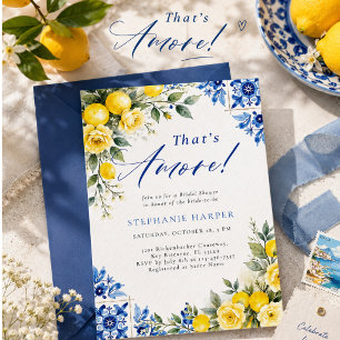 That’s Amore Italian Lemon Bridal Shower Invitation
