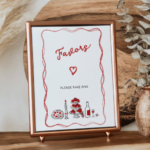 That’s Amore Italian Red Bridal Shower Favours Poster