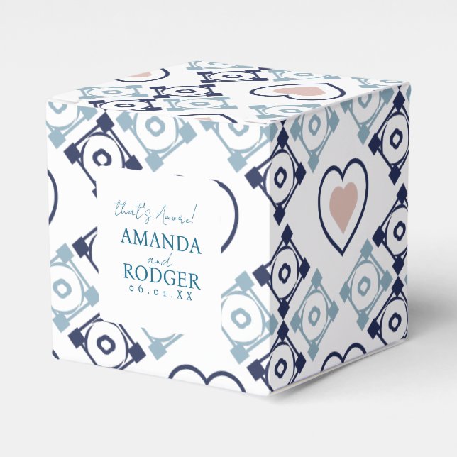 That’s Amore Italian Tiles and Hearts Favour Box (Front Side)