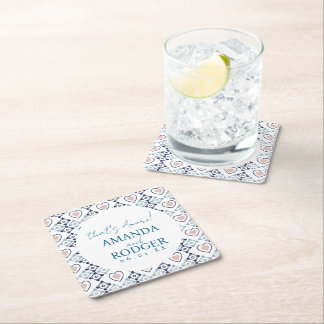 That’s Amore Italian Tiles and Hearts Square Paper Coaster