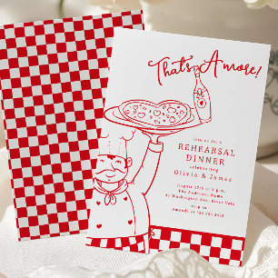 That’s Amore Pizza Rehearsal Dinner Invite