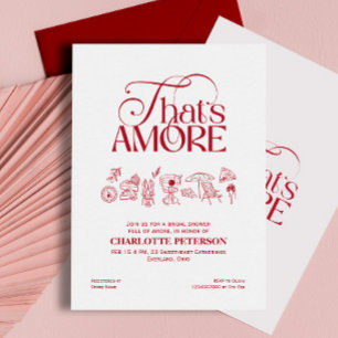 That’s Amore Red Bridal Shower invitation