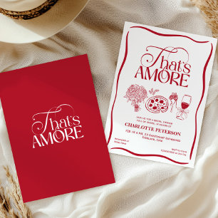 That’s Amore Red Bridal Shower Invitation