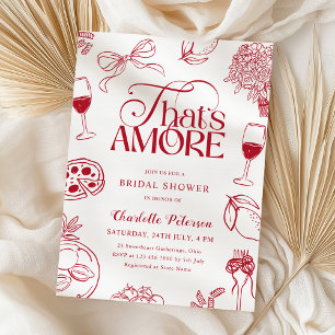 That’s Amore Red Bridal Shower Invitation