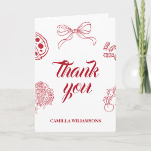 That’s Amore Red Bridal Shower THANK YOU Card