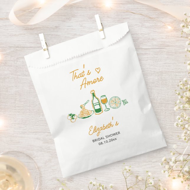 That’s Amore Rustic Italian Bridal Shower Favour Bags (Clipped)