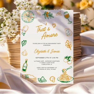 That’s Amore Rustic Italian Engagement Party Invitation
