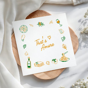 That’s Amore Rustic Italian Food Bridal Shower Napkin