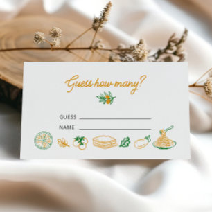 That’s Amore Rustic Italian Guess how many Enclosure Card