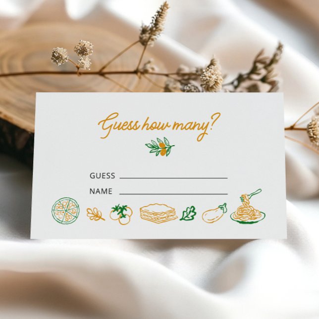 That’s Amore Rustic Italian Guess how many Enclosure Card (Creator Uploaded)