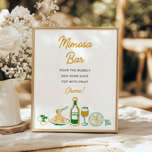 That’s Amore Rustic Italian Mimosa Bar Poster (Creator Uploaded)