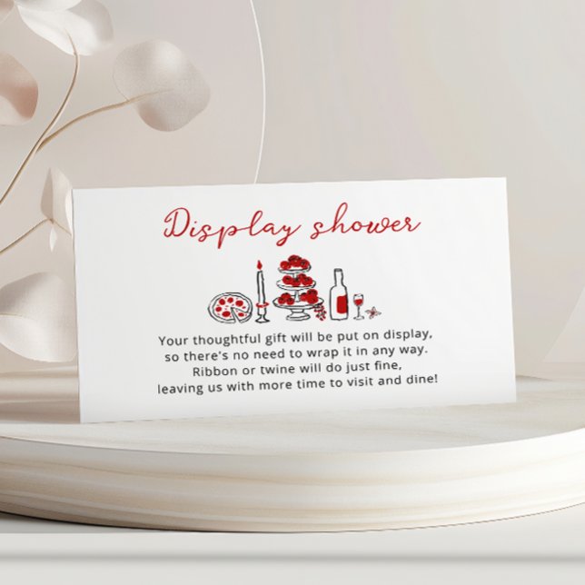 That’s Amore Whimsical Italian Red Display Shower Enclosure Card (Creator Uploaded)