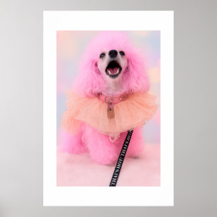 That’s Hot That’s Pink Retro Kawaii Poodle Poster