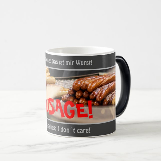 That´s me SAUSAGE - silly transl. German! Magic Mug (Front Right)