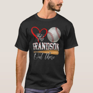 That s My Grandson Out There Baseball Grandma Moth T-Shirt