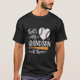That s My Grandson Out There Baseball Grandma Moth T-Shirt
