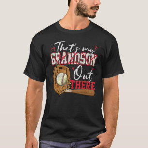 That s My Grandson Out There Baseball Grandma Moth T-Shirt