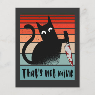 That’s not mine, Innocent Cat with knife Postcard Flyer