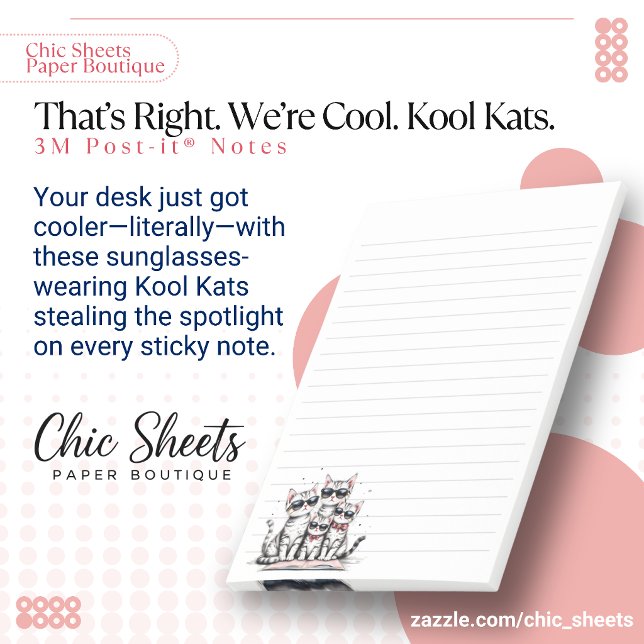 That’s Right. We’re Cool. Kool Kats 3M  Post-it Notes (Creator Uploaded)
