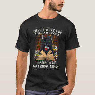 That s What I Do I Read Books I Drink Wine Cat Men T-Shirt