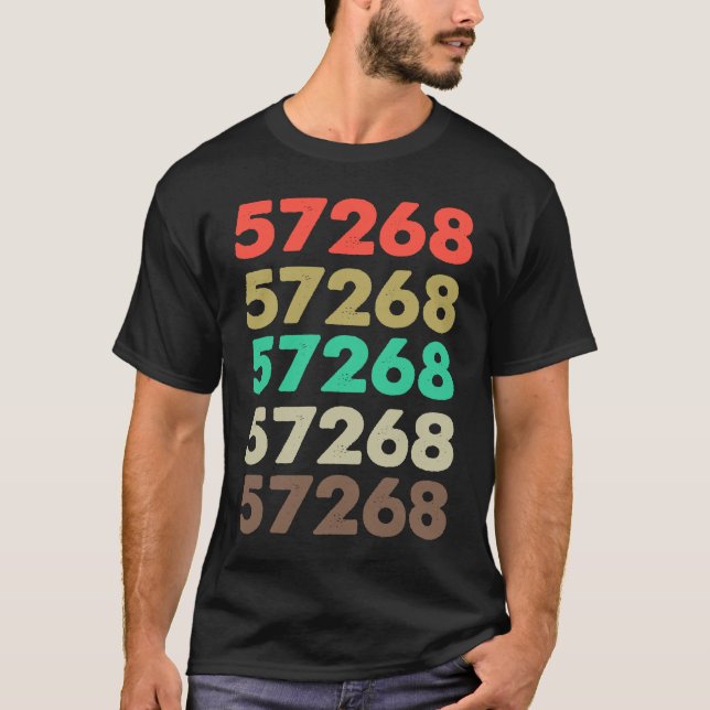 That Says 57268 Retro Zip code Zipcode  57268 T-Shirt (Front)