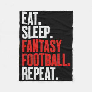 That Says eat Sleep Fantasy Football Repeat' Fleece Blanket