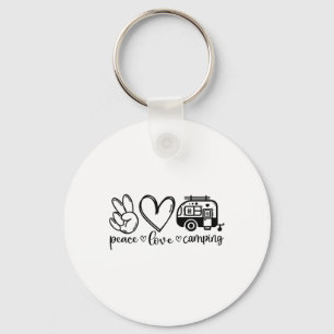 That Says Peace Love Camping - Outdoors Key Ring