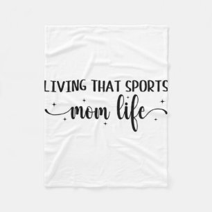 That Sports Mum Life Funny Mothers Day Sports Mum Fleece Blanket