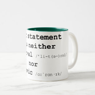 That Statement Was Neither Literal Nor Ironic Two-Tone Coffee Mug
