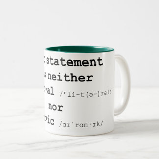 That Statement Was Neither Literal Nor Ironic Two-Tone Coffee Mug