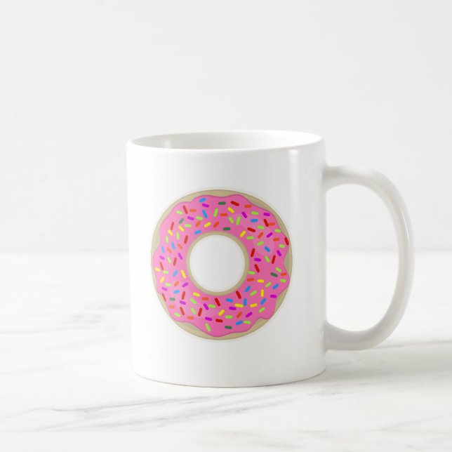 That Tasty Pink Doughnut Cute Breakfast Fun Coffee Mug (Right)