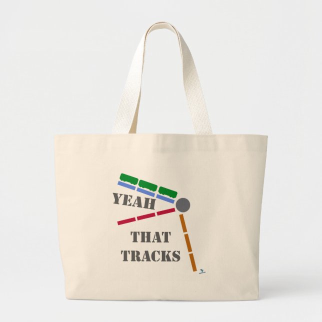 That Tracks Fun Train Boardgame Themed Large Tote Bag (Front)