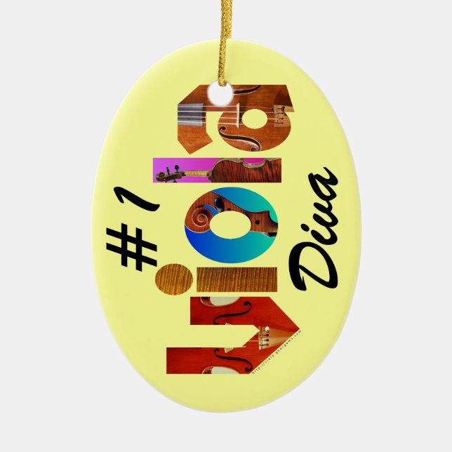 That Viola Person Ceramic Tree Decoration (Front)