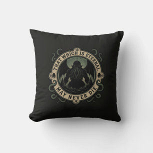 That Which Is Eternal May Never Die Vintage Cthulh Cushion