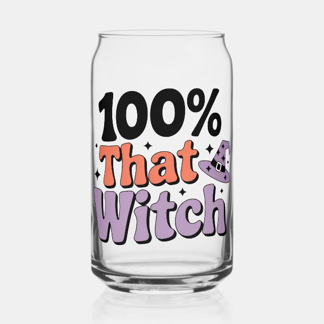 That Witch Can Tumbler Glass (Front)