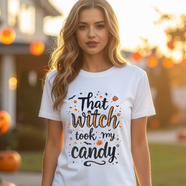 That Witch Took My Candy Typography T-Shirt (Creator Uploaded)