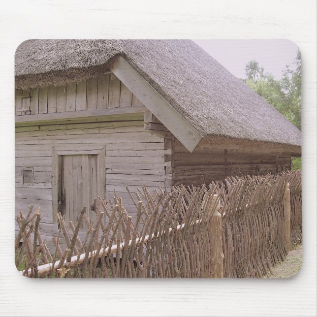 Thatch Roof House, Rumsiskes Museum, LITHUANIA - Mouse Mat (Front)