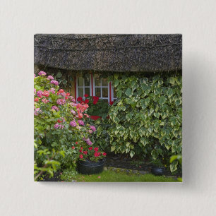 Thatched cottage, Adare, County Limerick, 15 Cm Square Badge