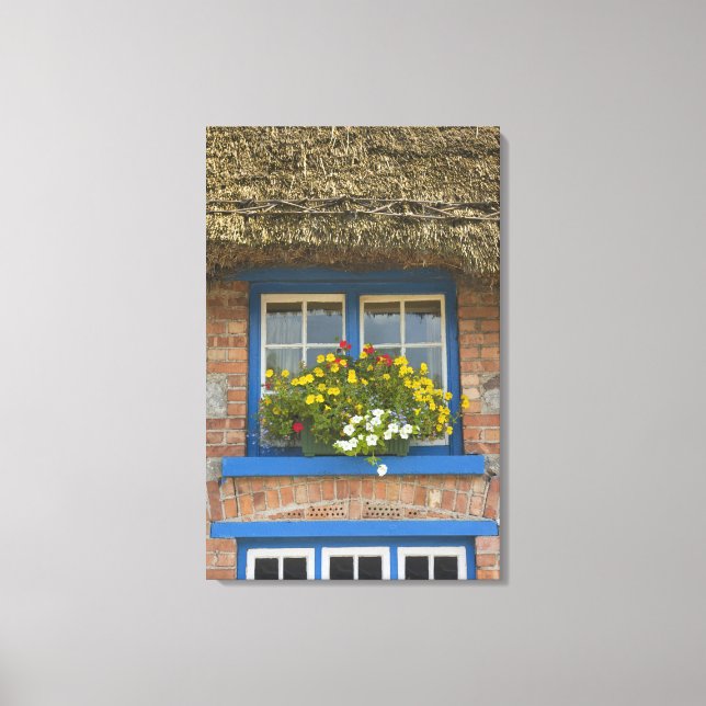 Thatched cottage, Adare, County Limerick, Canvas Print (Front)