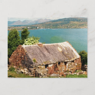 Thatched Cottage Connemara Galway, Irish scenery Postcard