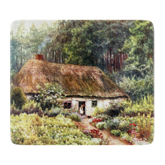 Thatched Cottage Glass Cutting Board, Small Cutting Board