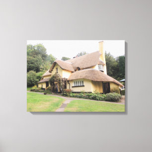 Thatched Cottage in Selworthy Canvas Print