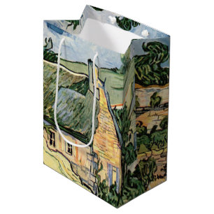 Thatched Cottages at Cordevill Vincent van Gogh Medium Gift Bag