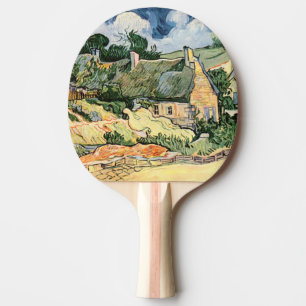 Thatched Cottages at Cordevill Vincent  van Gogh   Ping Pong Paddle