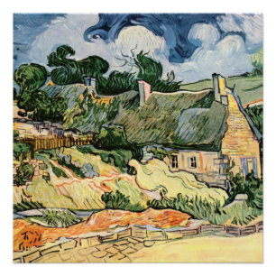 Thatched Cottages at Cordevill Vincent  van Gogh   Poster