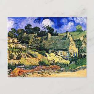Thatched Cottages at Cordeville Van Gogh Fine Art Postcard