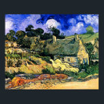 Thatched Cottages at Cordeville Van Gogh Fine Art Poster<br><div class="desc">Thatched Cottages at Cordeville, Vincent van Gogh, Auvers-sur-Oise June 1890. Oil on canvas, 72 x 91 cm. Paris, Musée d'Orsay. F 792, JH 1987 Vincent Willem van Gogh (30 March 1853 – 29 July 1890) was a Dutch Post-Impressionist artist. Some of his paintings are now among the world's best known,...</div>