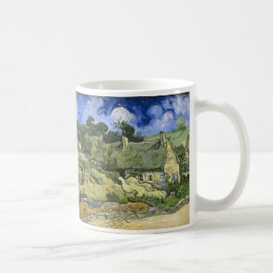 Thatched Cottages at Cordeville - Vincent Van Gogh Coffee Mug