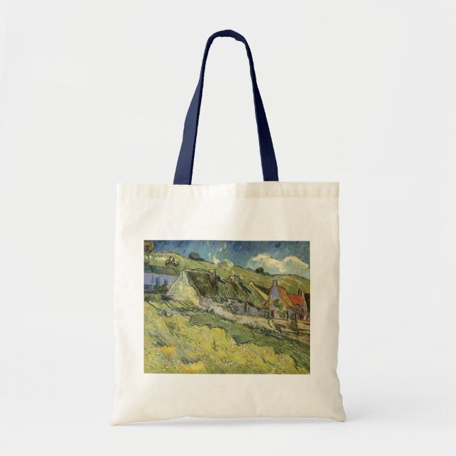 Thatched Cottages by Vincent van Gogh Tote Bag (Front)
